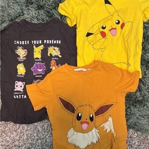 Pokemon Kids T-Shirts - Yellow, Orange